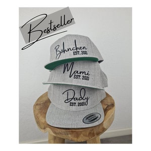 Cap mit Aufschrift personalisiertes Cap Stickerei Vatertag Geschenk Papa Dad Son Bild 2