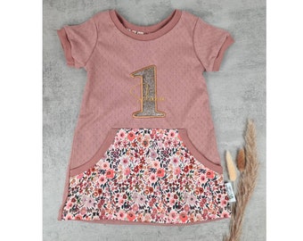 Birthday dress | Birthday outfit | Crown with the name | Dress with number | Summer dress