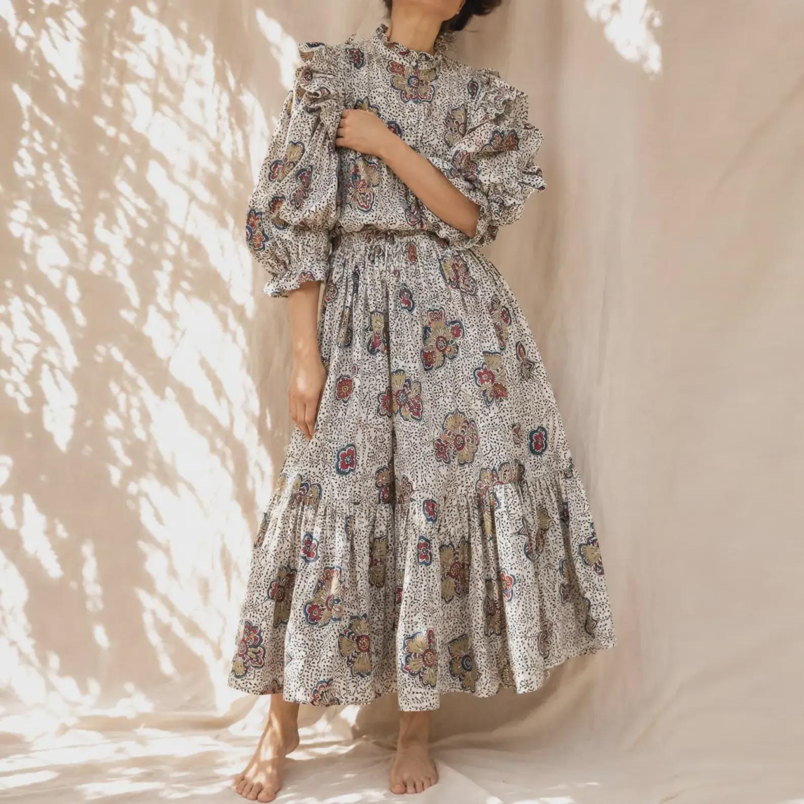 Antique calico dress - Etsy 日本