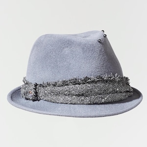 Misty - Trilby hat, Velour hat, Grey hat, Ladies hat, Ladies headwear, Designer hat