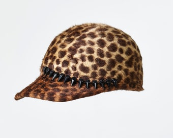 70% OFF on Sale - Leopard cap, Leopard print hat, Unisex hat, Designer hat, Animal Print cap, winter hat, Autumn hat