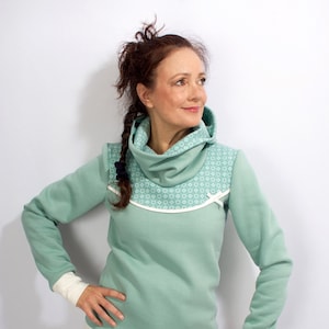 Sweater Pygmy mint flower hoodie women image 1