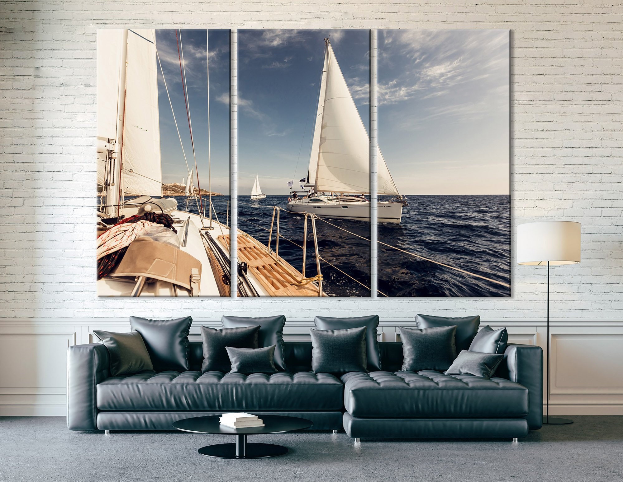 Sailing Ship Yachts Canvas Art Adventure Wall Art Sea Etsy