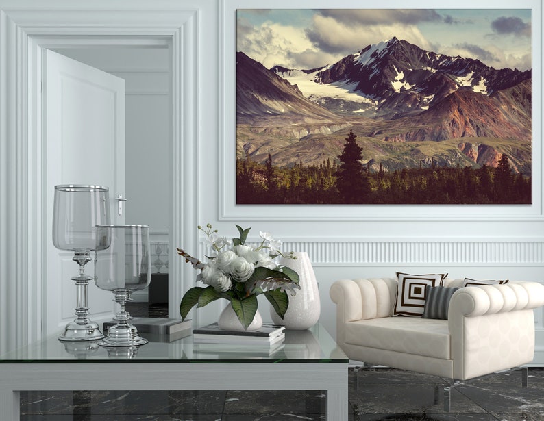 Alaska Mountains Alaska Wall Art Alaska Landscape Denali Etsy