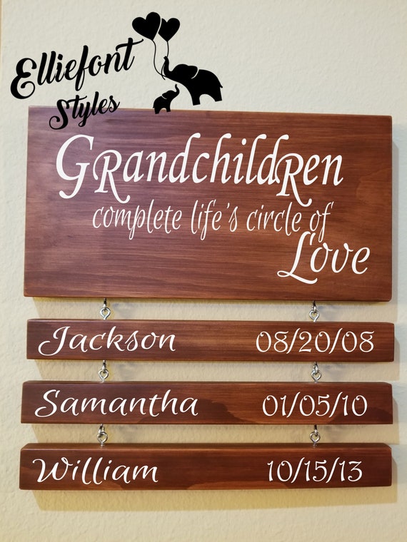 Grandchildren Complete Life S Circle Of Love Etsy