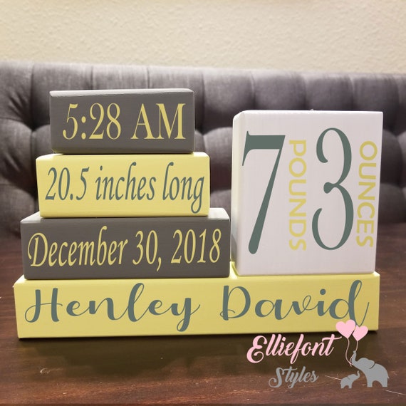 personalized baby blocks set