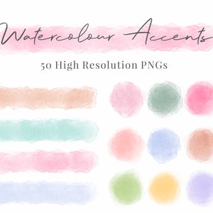 Aquarel accenten Clipart PNG | Lijnen | Vlekken | Strepen