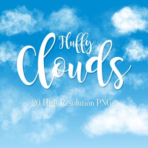 Fluffy Clouds Clipart PNGs