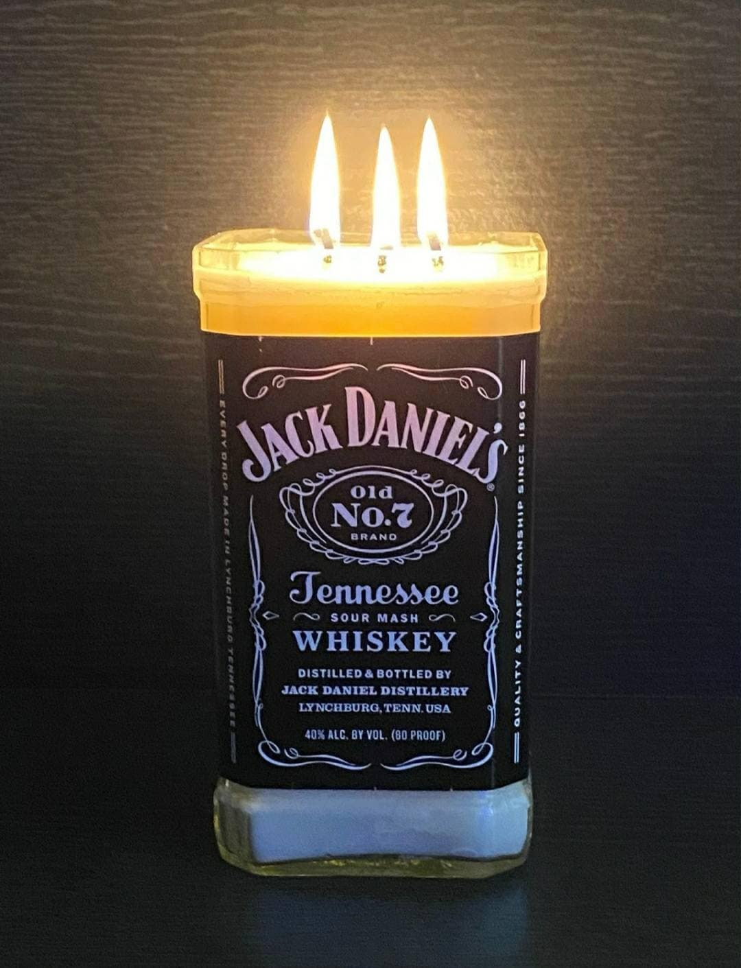 Unique Liquor Bottle Candle Soy Wax Recycled Glass Custom Etsy UK
