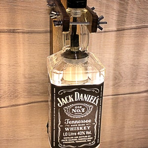 JACK DANIELS Wall lamp whiskey bottle Lamp Kitchen decor Lamp Bar decor light Liquor Bottle lamp Alcohol Bottle lamp Bedroom Lamp image 6