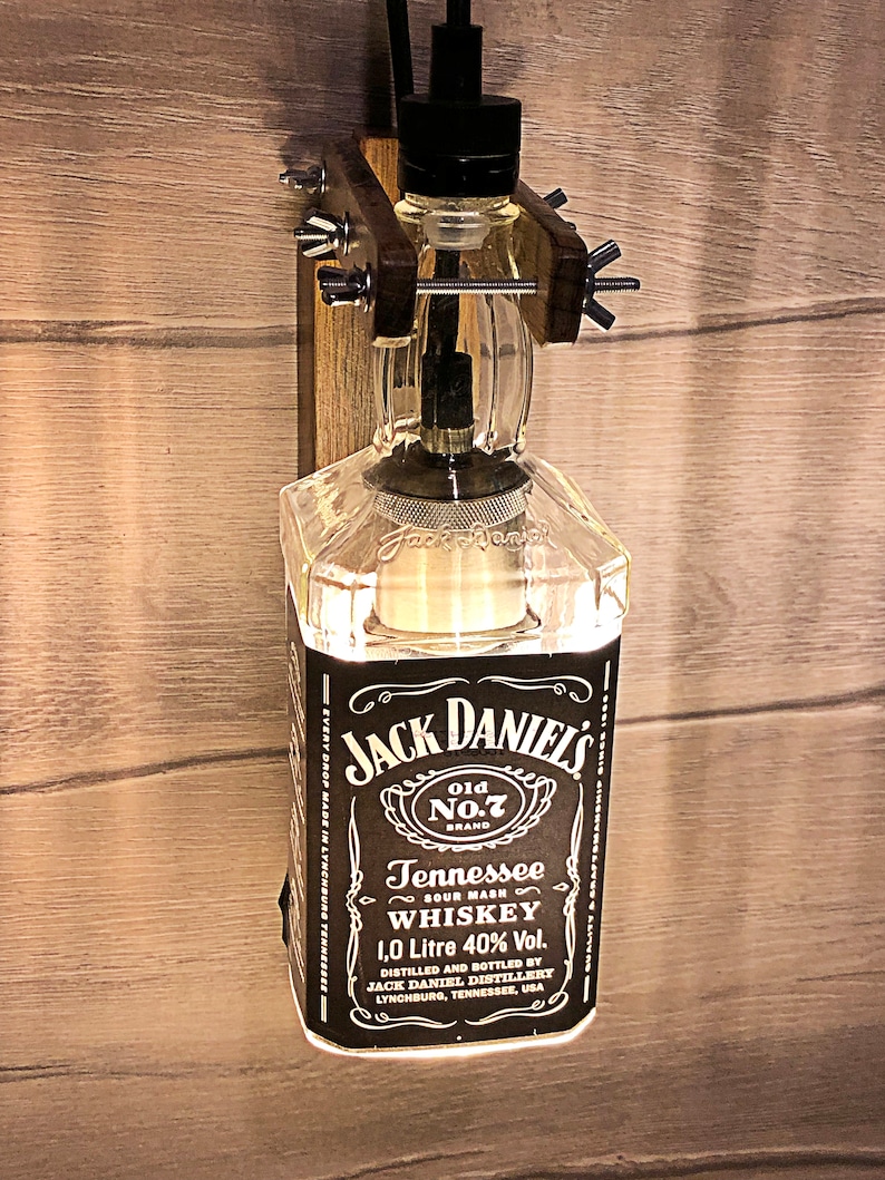 JACK DANIELS Wall lamp whiskey bottle Lamp Kitchen decor Lamp Bar decor light Liquor Bottle lamp Alcohol Bottle lamp Bedroom Lamp image 6