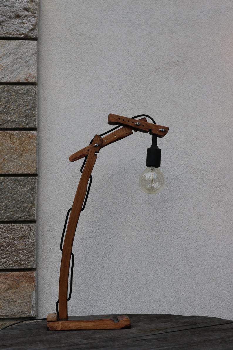 PANTOGRAPH lamp Barrel Lamp Desk Lamp Vintage Lamp Reading light Rustik lamp Handmade Desk lamp Gift for her him Birthday gift readers gift