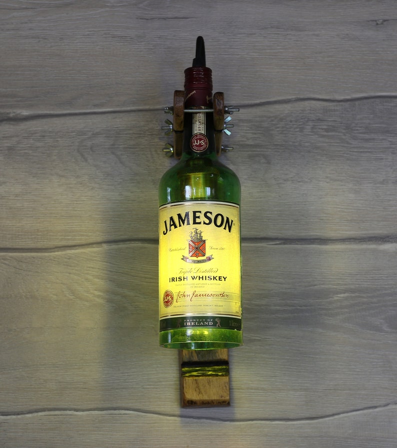 Jameson Wall lamp Jameson whiskey bottle Lamp Kitchen decor Lamp Bar decor light Liquor Bottle lamp Alcohol Bottle lamp Bedroom Lamp image 3