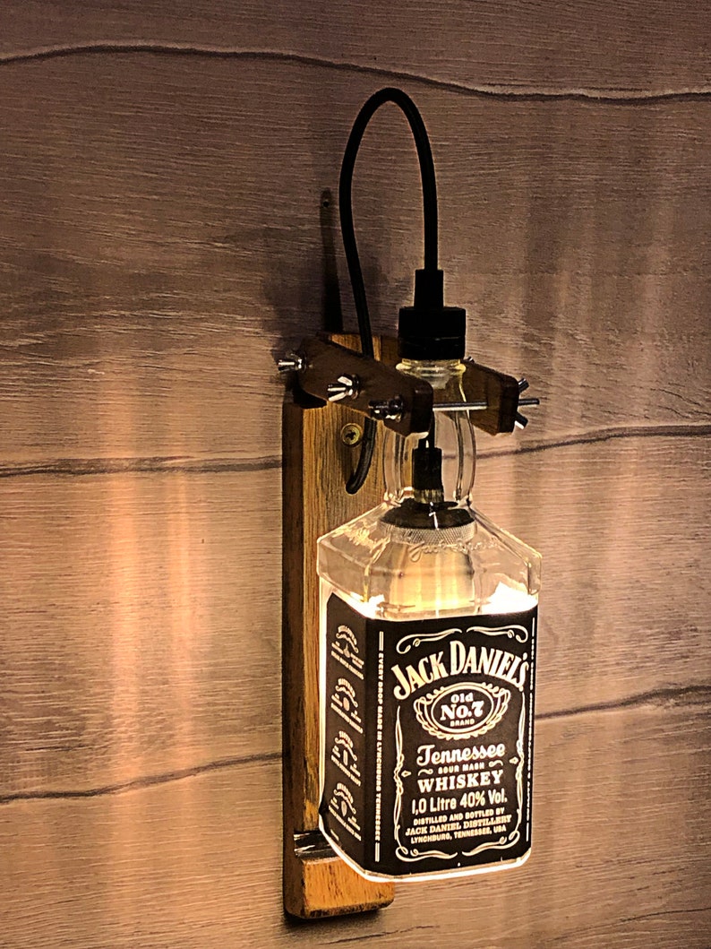 JACK DANIELS Wall lamp whiskey bottle Lamp Kitchen decor Lamp Bar decor light Liquor Bottle lamp Alcohol Bottle lamp Bedroom Lamp image 1