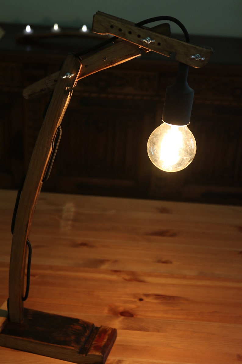 PANTOGRAPH lamp Barrel Lamp Desk Lamp Vintage Lamp Reading light Rustik lamp Handmade Desk lamp Gift for her him Birthday gift readers gift