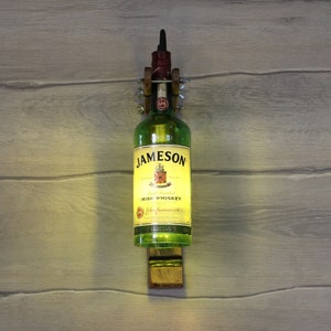 Jameson Wall lamp Jameson whiskey bottle Lamp Kitchen decor Lamp Bar decor light Liquor Bottle lamp Alcohol Bottle lamp Bedroom Lamp image 2