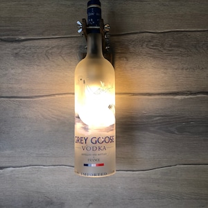 GREY GOOSE Wall lamp vodka  whiskey bottle Lamp Kitchen decor Lamp Bar decor light Liquor Bottle lamp Alcohol Bottle lamp Bedroom Lamp