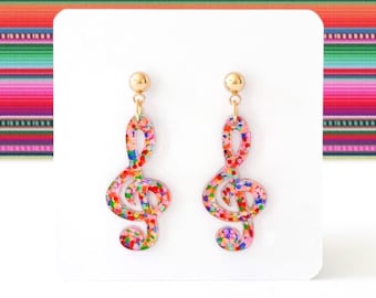 Pendientes con notas musicales: Pendientes de clave de sol, Pendientes de clave de sol, Joyería musical, Pendientes colgantes acrílicos de clave de sol