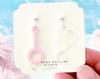 Bubble Wand and Bubbles Earrings | Quirky Jewelry | Novelty Earrings | Weird Earrings | Funny Earrings