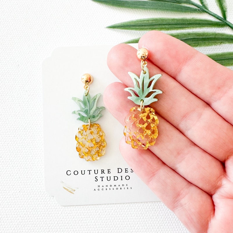 Pineapple Earrings Etsy