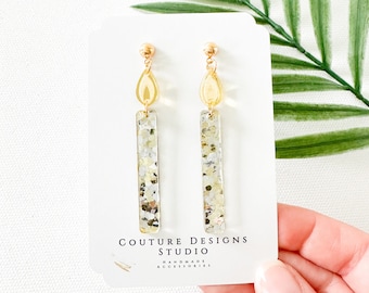Birthday Celebration Earrings | Silver and Gold Glitter Birthday Candle Earrings | Birthday Earrings | Statement Birthday Candle Earrings