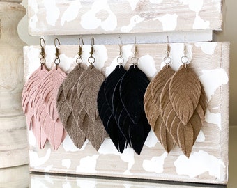 fringed leather pendant leather pieces genuine suede leather earrings with fringes fringed leather supplie fringes suede earrings