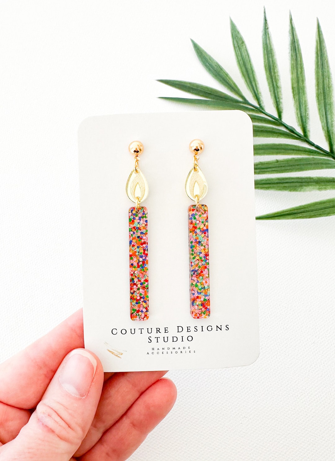 Happy Birthday Candle Earrings Glitter Birthday Earrings Birthday