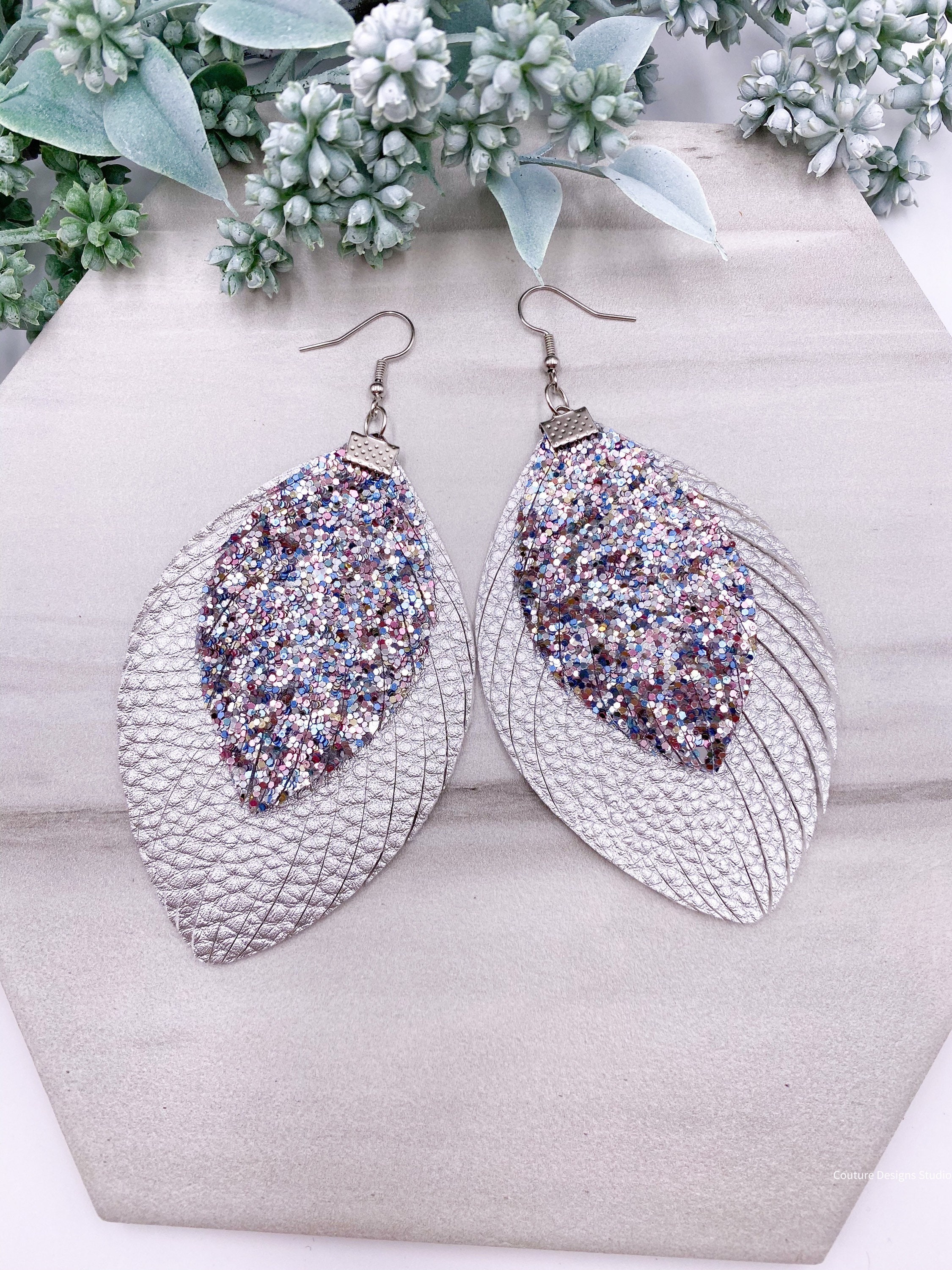 large sparkly earrings