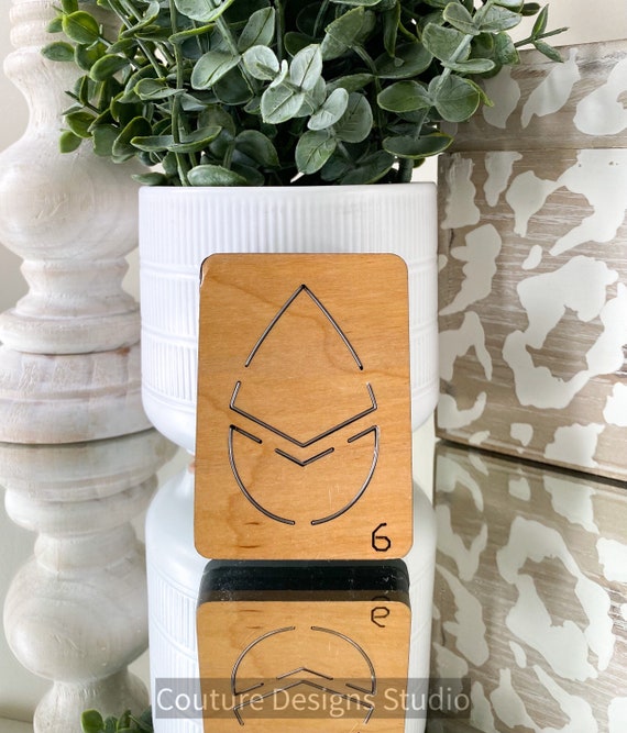 Split Teardrop Earring Die - Teardrop Earring Die- Earring Die, Leather Die, Teardrop Shape Earring Die - Steel Rule Die, Earring Die Cut