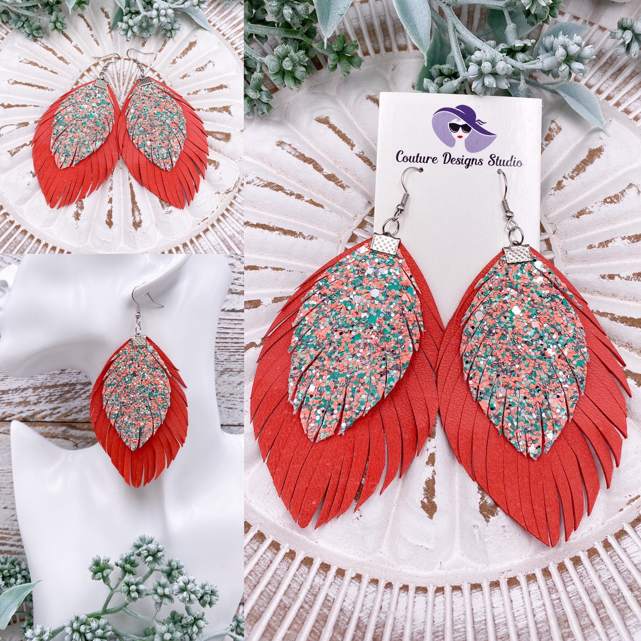large sparkly earrings