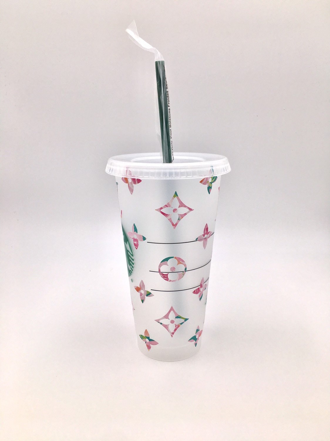 LV Starbucks Iced Coffee Cup - Louis Vuitton Inspired Starbucks Iced Coffee Cup, LV Iced Coffee ...