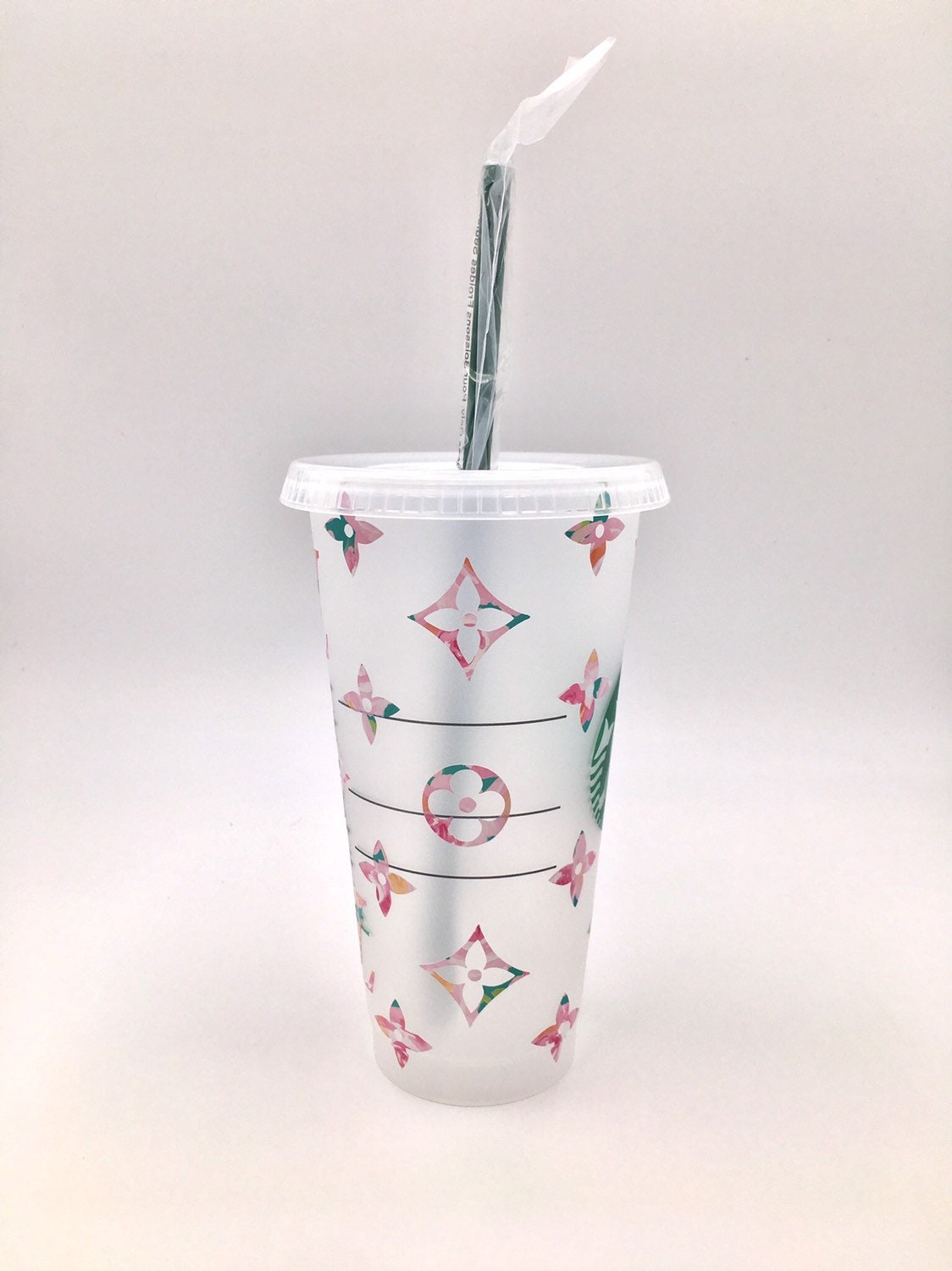 LV Starbucks Iced Coffee Cup - Louis Vuitton Inspired Starbucks Iced Coffee Cup, LV Iced Coffee ...