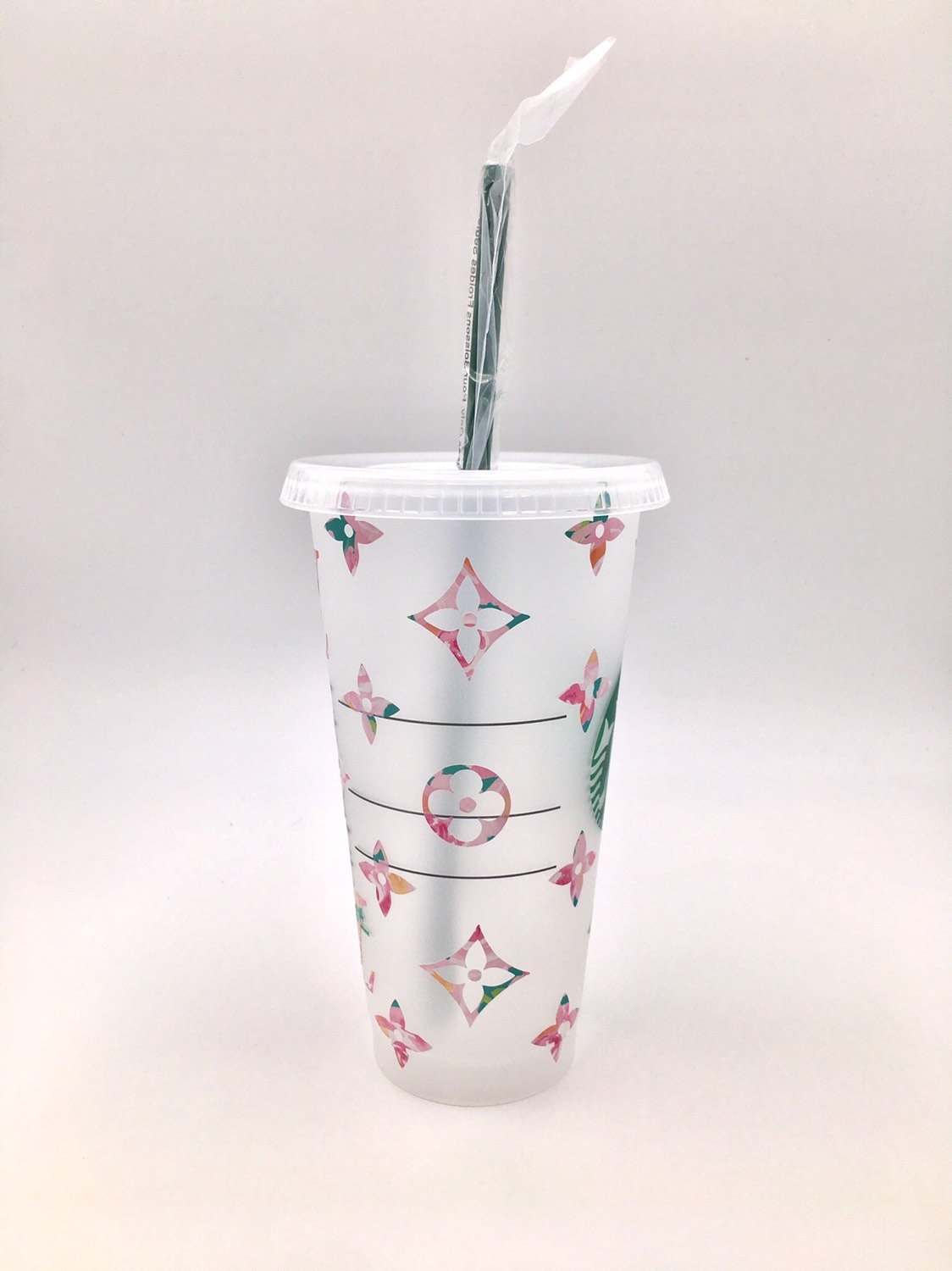 LV Starbucks Iced Coffee Cup - Louis Vuitton Inspired Starbucks Iced Coffee Cup, LV Iced Coffee ...