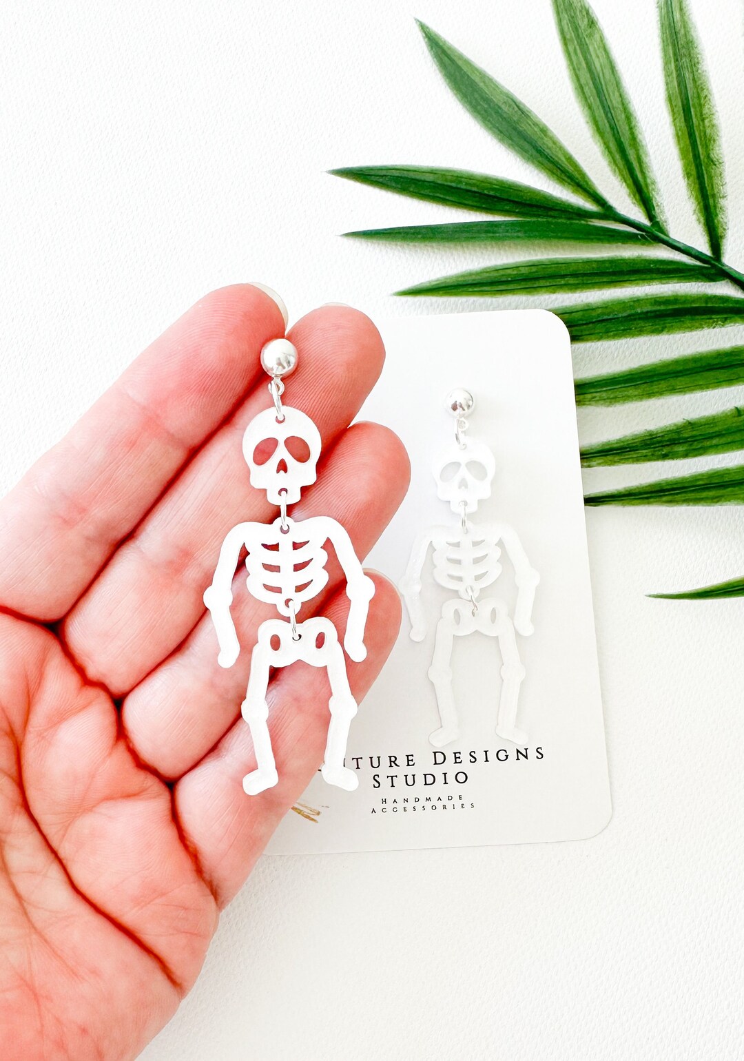 Skeleton Halloween Earrings Halloween Skeleton Earrings Etsy