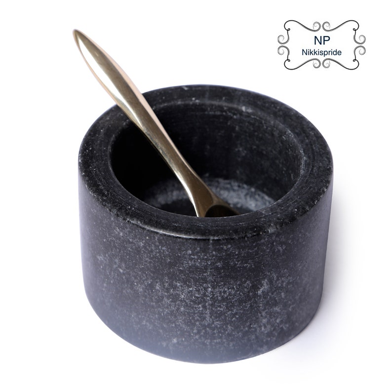 Natural Marble Salt and Pepper Pinch Set Marble Salt Cellar Etsy