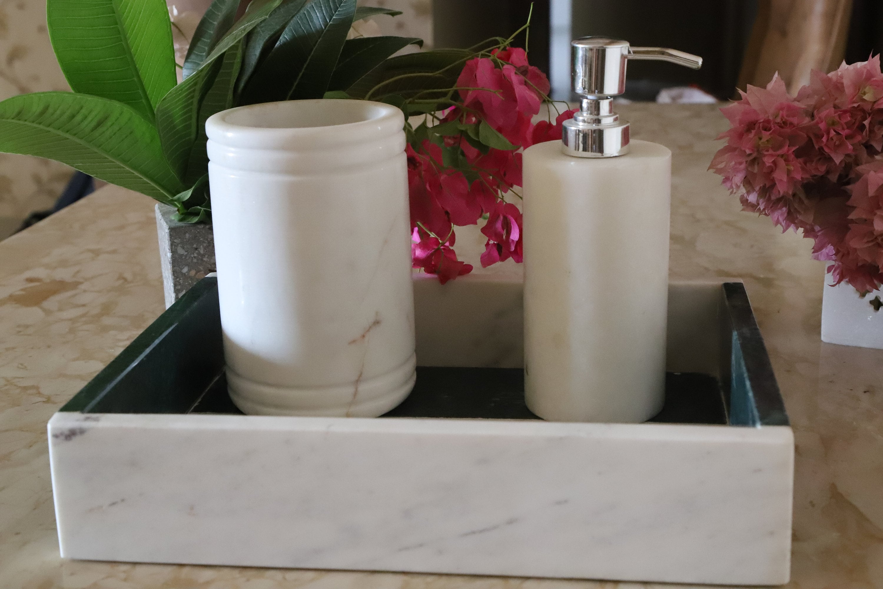 Marble Solid Rectangle Vanity Tray Vanity Tray White Green Etsy