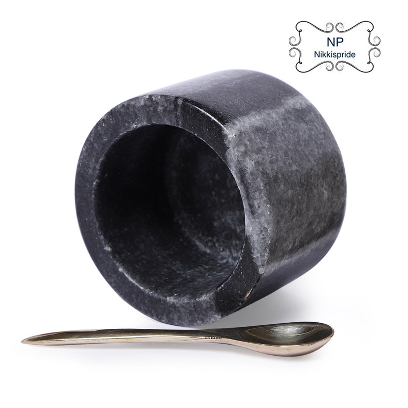 Natural Marble Salt and Pepper Pinch Set Marble Salt Cellar Etsy