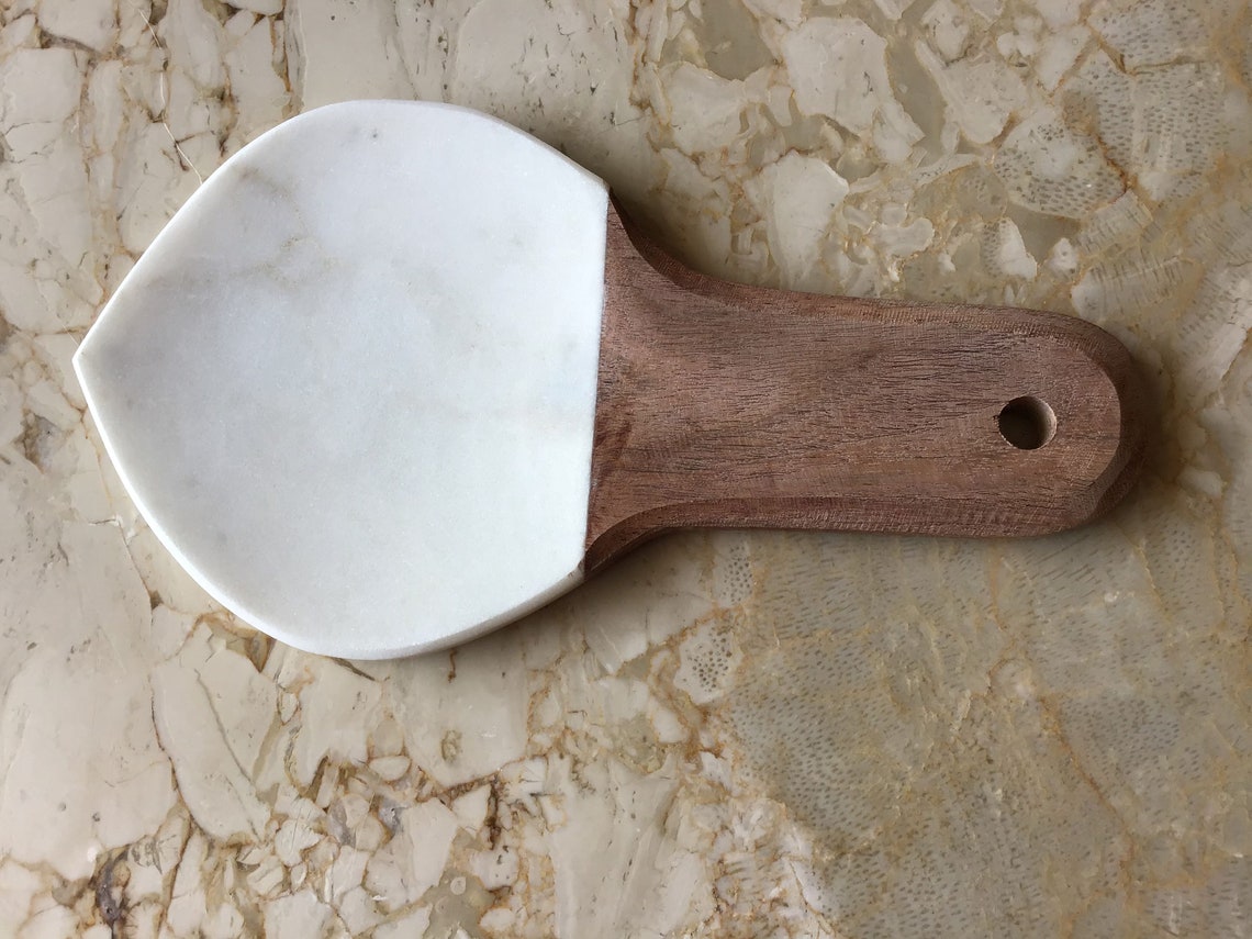 Handmade Marble Acacia Wood Spoon Rest Kitchen Decor Tool Etsy