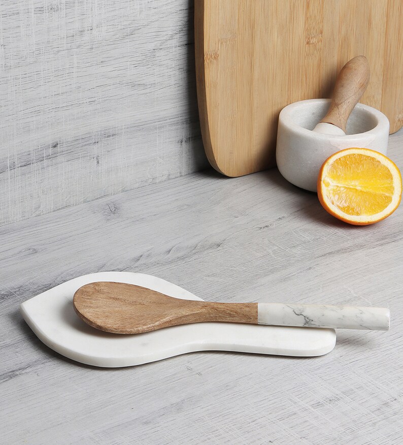 Handmade Marble Spoon Rest Kitchen Decor Tool Vintage Spoon Etsy