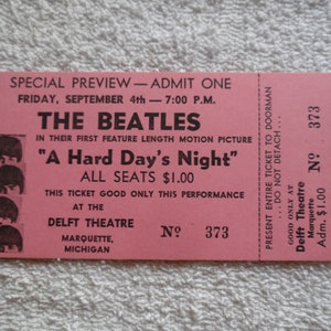 DIE BEATLES Original 1964__ungenehme_unbenutzte____Klebekarte____NM-
