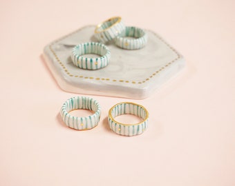 Ceramic Ring, Porcelain Ring, Handmade Porcelain Ring,  Ceramic Jewelry, Porcelain Jewelry, Handmade Jewelry