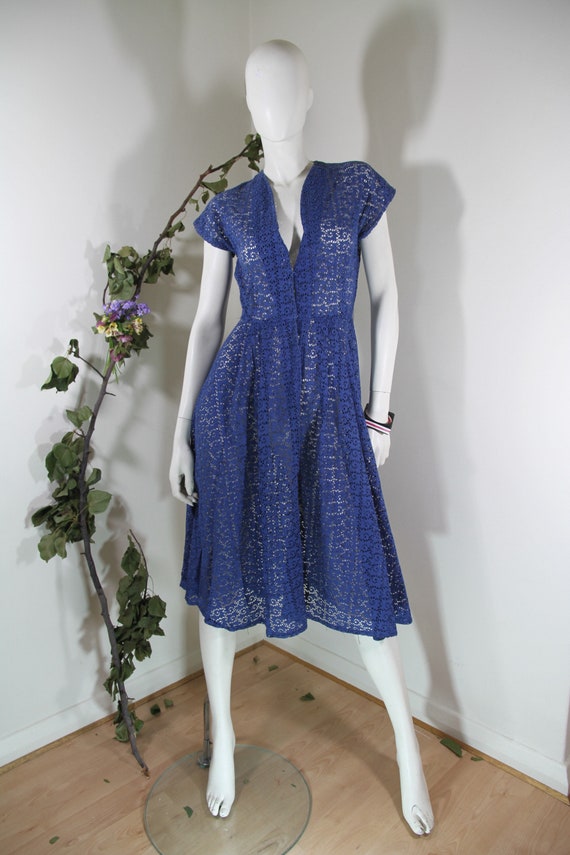 navy 50s dress