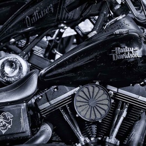 Harley Davidson Motorcycle/B and W FIne Art Print/Perfect Gift For Family Or Biker Friend