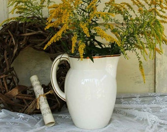 RARE! cruche de lavage antique Villeroy&Boch, Dresde, Art Nouveau ; pichet antique Villeroy Boch, Allemagne, 'Art Nouveau'; Brocante allemande, vintage