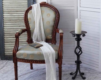 RAR! Louis-XVI-Stil antiker Polstersessel, Medallionsessel Frankreich; antique upholstered armchair Louis-XVI-Style, France; french Brocante