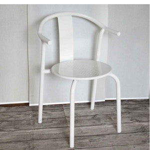 Kultklassiker! MAXMO metallstol, postmodern stil från Ikea, 1980-tal; vintage, postmodern, Memphis, matstol, kontorsstol