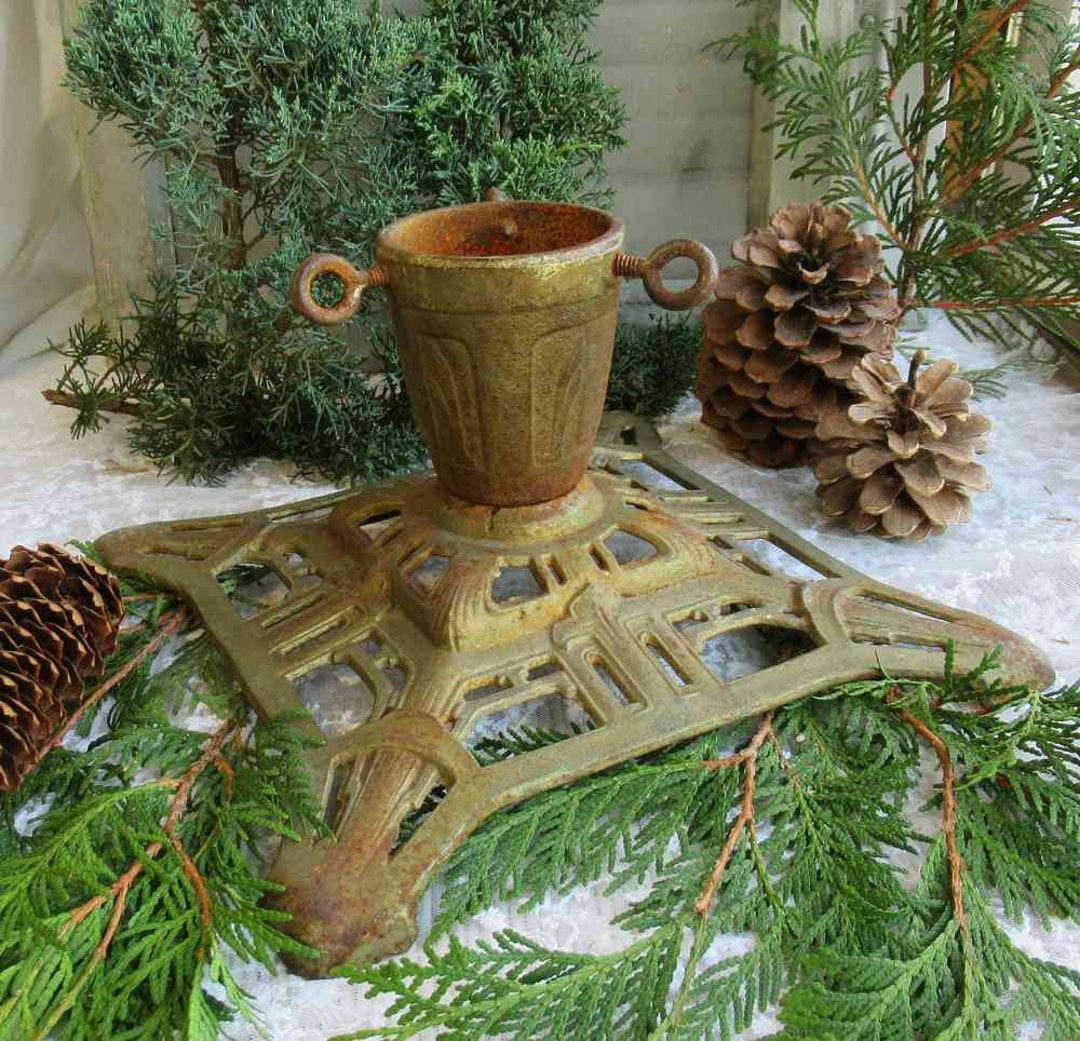 Antique Christmas Tree Stand With Wonderful Patina Christmas Etsy