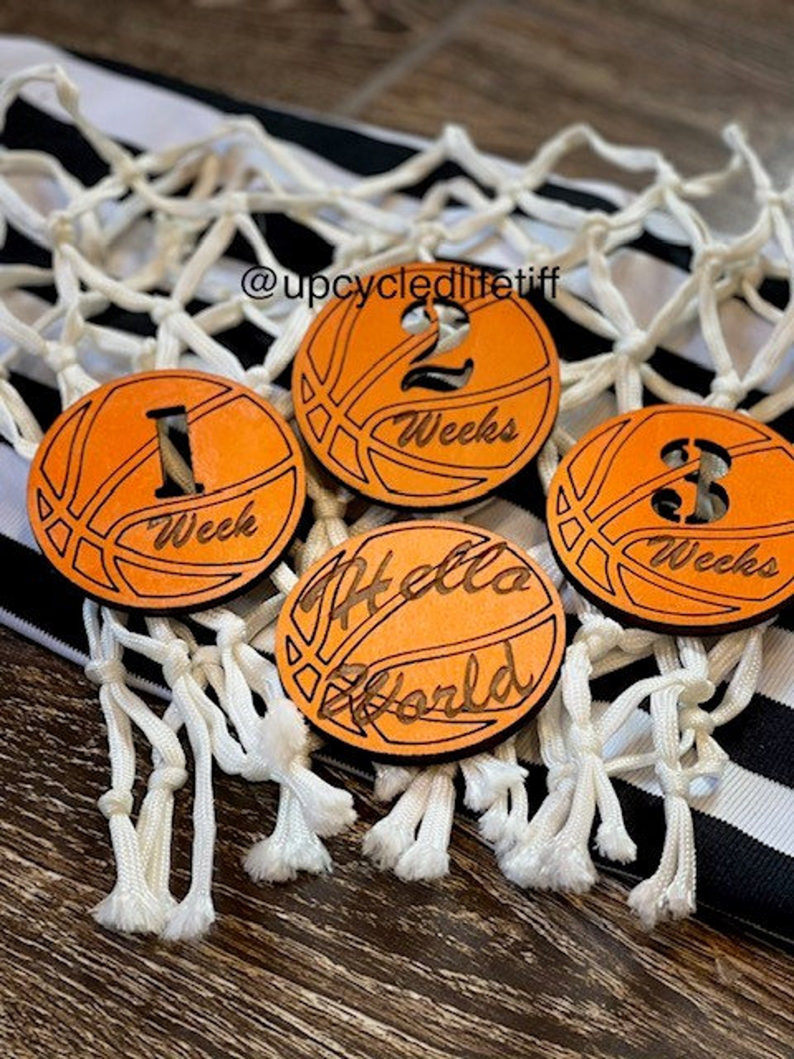 Baby Milestone Signs Basketball Theme Wooden Monthly Etsy