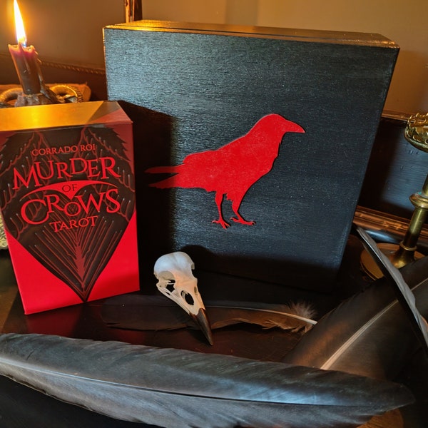 RARE! Murder of Crows Tarot Deck - Limited Edition, Numbered 765, limited to 2,999 copies! In superb presentation box with CROW SKULL...