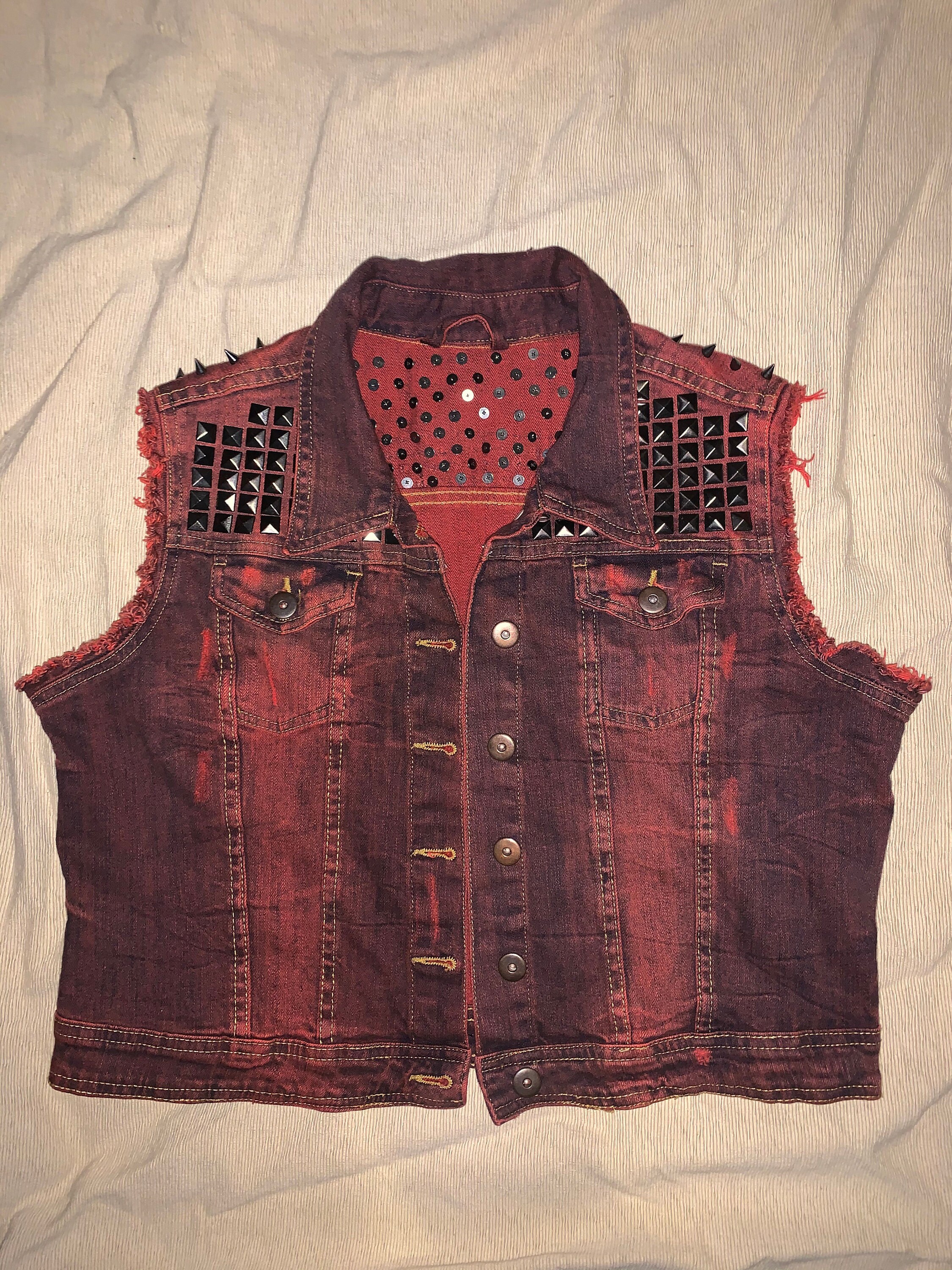 black denim battle jacket